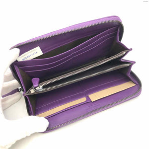 BOTTEGA VENETA Purple Leather Has tag! Woven 8" 1" 4" Wallet