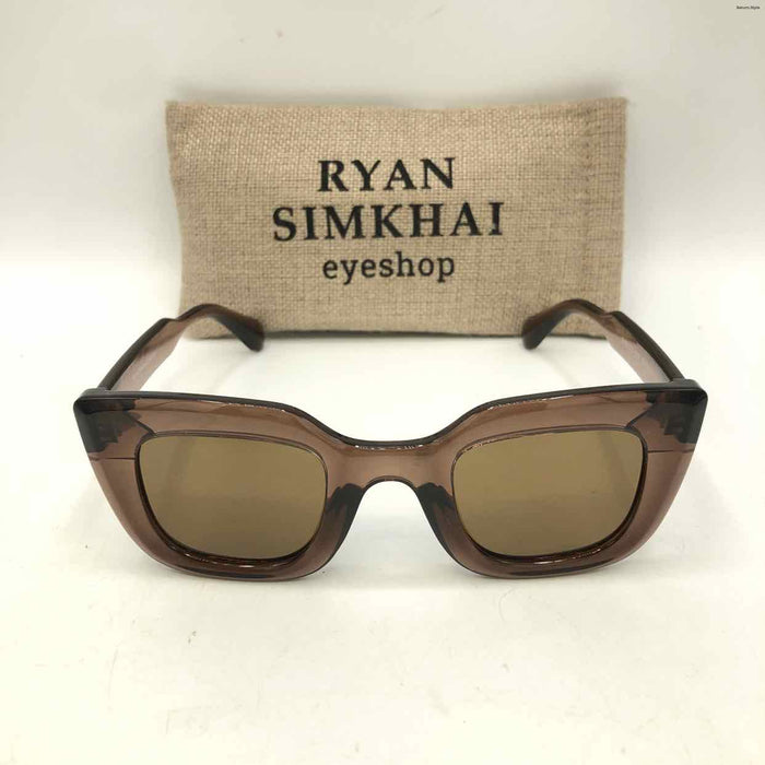 RYAN SIMKHAI Brown Pre Loved Cat Eye Sunglasses w/case