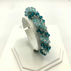 Blue Teal Glass Beads Bracelet - ReturnStyle