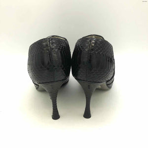 DOLCE & GABBANA Black Leather Made in Italy 3"Heel Shoe Size 36 US: 6 Shoes