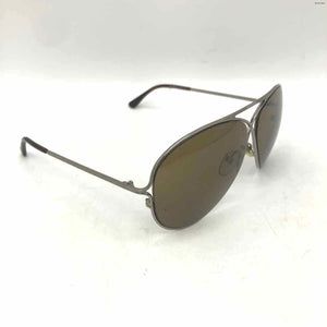 TOM FORD Brown Silver Pre Loved Aviator Sunglasses w/case