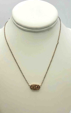 KENDRA SCOTT Rose Gold Bronze Druzy 16" Necklace