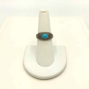 CAROLYN POLLACK Turquoise Pre Loved SZ 7 Ring SS