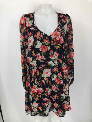 SHOW ME YOUR MUMU Navy Red Multi Floral V-Neck Size SMALL (S) Dress