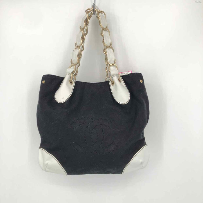 CHANEL Black White AS IS Tote Purse