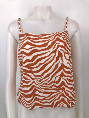 SANCTUARY Orange White Zebra Print Cami Size MEDIUM (M) Top