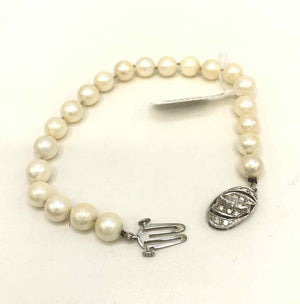 White Pearl 14K White Gold 14k-Bracelet