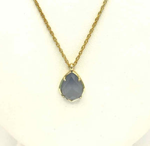 KENDRA SCOTT Gray Goldtone Pre Loved AS IS Faceted Necklace