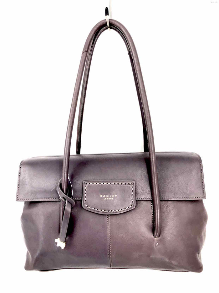 RADLEY Lavender Gray Leather Pre Loved Shoulder Bag Purse