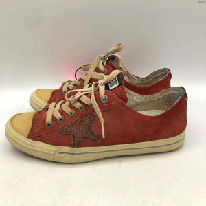 GOLDEN GOOSE Red Beige Multi Sneaker Shoe Size 38 US: 7-1/2 Shoes