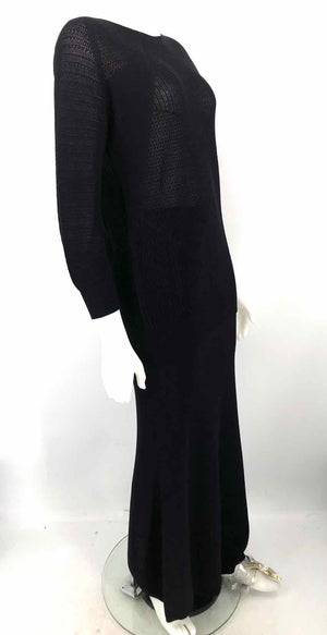M. PATMOS Black Merino Wool USA Made! Woven Pattern Sweater & Skirt 3PC Set