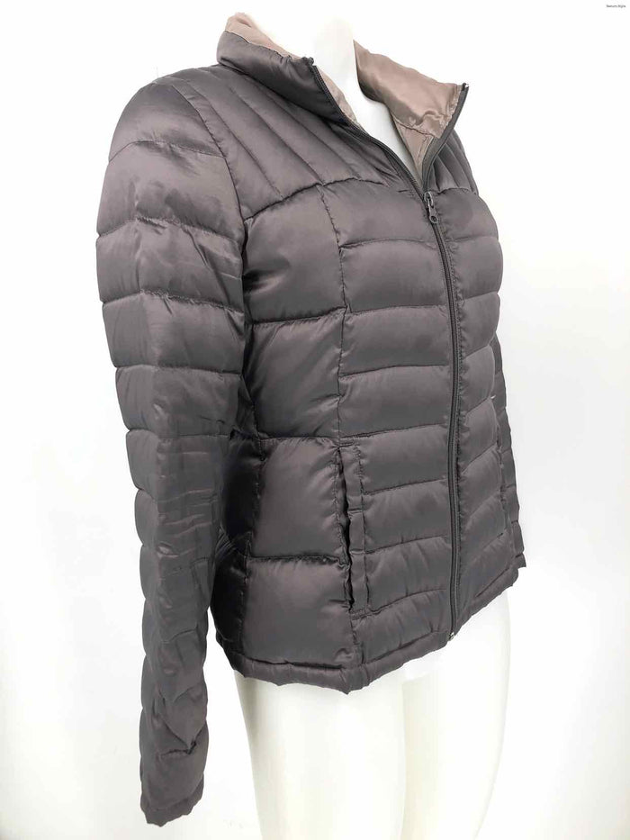 BERNARDO Gray Down Blend Quilted Puffer Women Size SMALL (S) Jacket