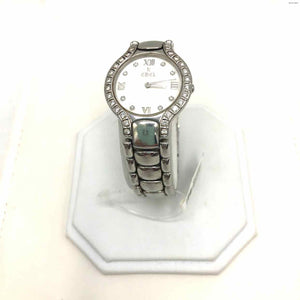 EBEL Silvertone Stainless Steel Diamond Pre Loved Watch