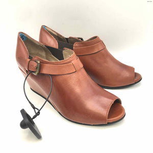 ANYI LU Rust Brown Leather 2" Wedge Shoe Size 36 US: 6 Shoes