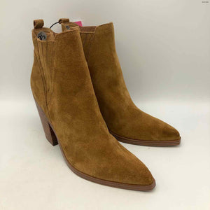 MARC FISHER Tan Suede Pointed Toe Bootie Shoe Size 9-1/2 Shoes