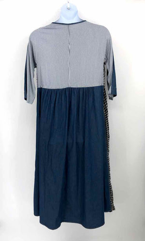 ALEMBIKA Blue White Denim Stripe Size MEDIUM (M) Dress