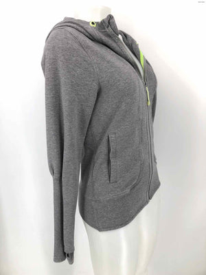 LULULEMON Gray Neon Green Zip Hoodie Size 6  (S) Activewear Jacket