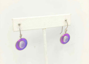 HOLLY YASHI Purple Green Chalcedony Pre Loved Reversible Kite Shape Earrings