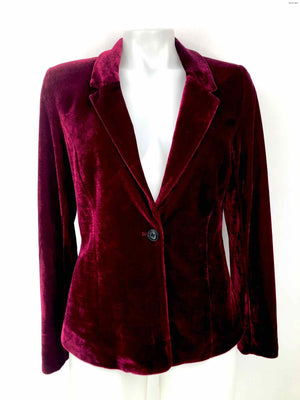 KENSIE Fuchsia Velvet One Button Blazer Women Size SMALL (S) Jacket