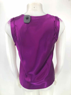 HELMUT LANG Purple Satin Sleeveless Size 2  (XS) Top