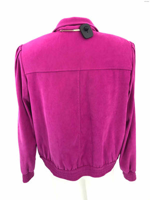 ST. JOHN Fuchsia Gold Zip Front Women Size MEDIUM (M) Jacket