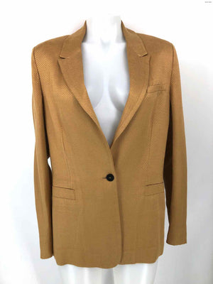 FORTE Gold Made in Italy Pinstripe One Button Women Size SMALL (S) Jacket