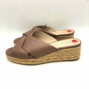 JACK ROGERS Mauve Leather Sandal Shoe Size 6-1/2 Shoes