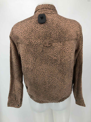 RAILS Tan Bronze Animal Print Zip Front Women Size X-SMALL Jacket