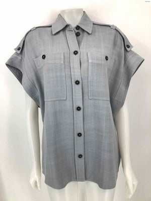 IRO Lt Blue Button Up Size X-SMALL Top