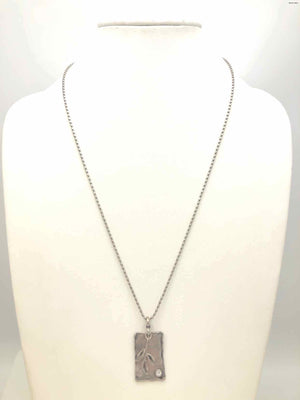 SILPADA Sterling Silver Leaf Rectangle ss Necklace