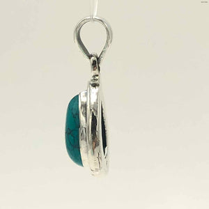 Turquoise Color Sterling Silver ss Pendant
