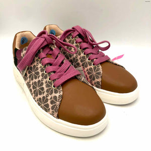 KATE SPADE Pink & White Tan Sneaker Shoe Size 6 Shoes
