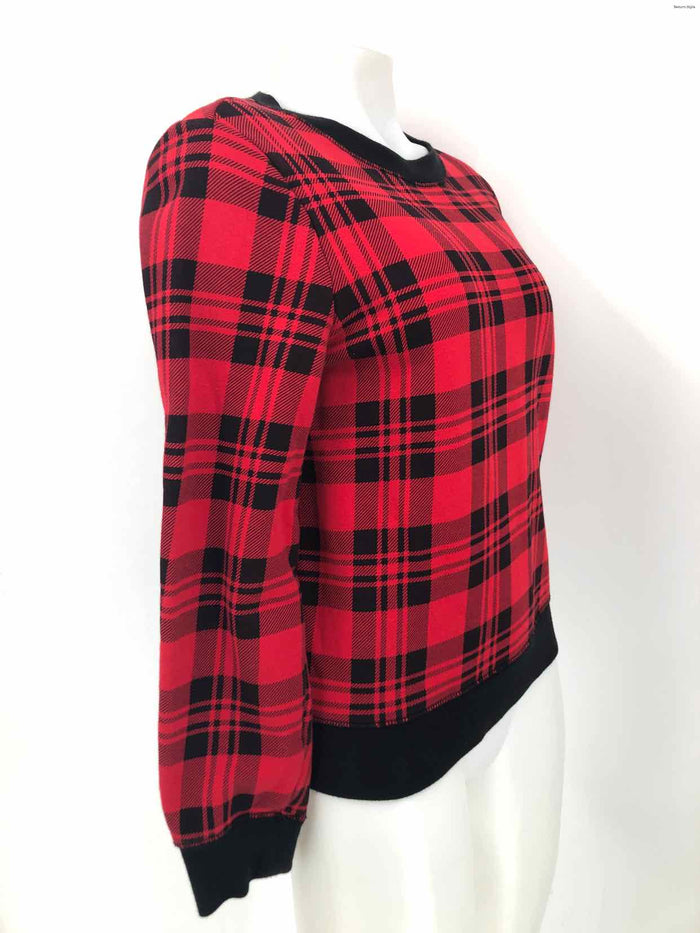 KATE SPADE Red Black Plaid Size SMALL (S) Sweater
