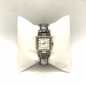 ECCLISSI Brown Leather Sterling Silver Watch