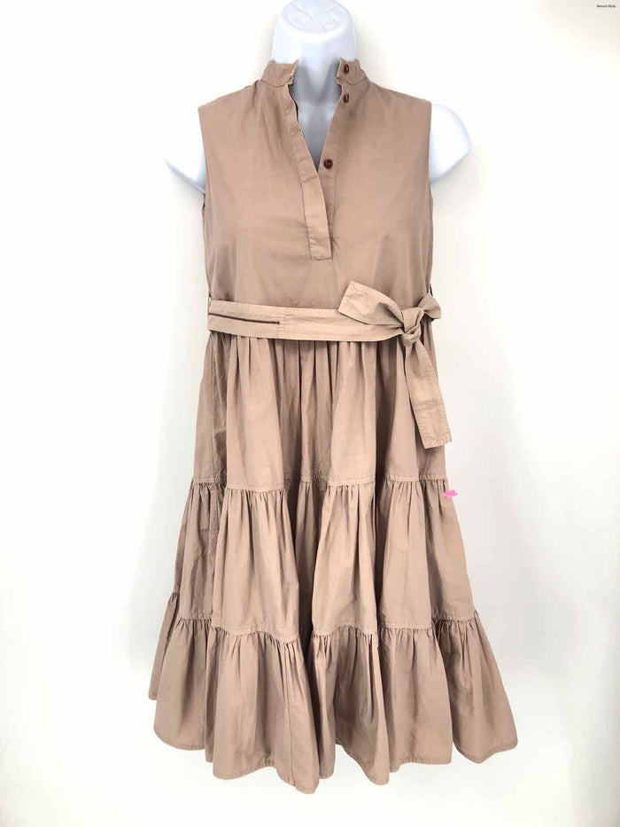 BRUNELLO CUCINELLI Tan Made in Italy Tank Tiered Size SMALL (S) Dress