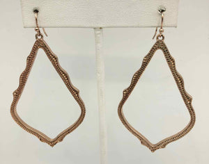 KENDRA SCOTT Rose Gold Goldtone Mother of Pearl Faceted Drop Earrings
