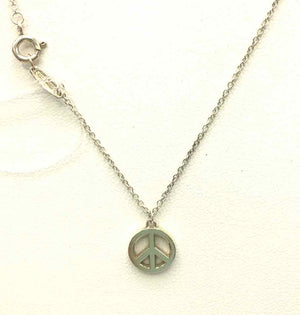 TIFFANY & CO Sterling Silver Peace 16" ss Necklace