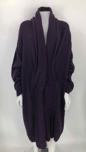 GISPA Purple Wool Blend Made in Italy Wrap Size 2X  (XL) Sweater