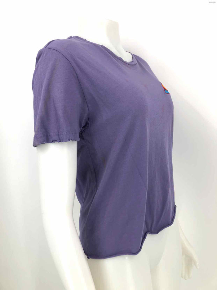 AVIATOR NATION Purple Multi-Color Tie Dyed T-shirt Size SMALL (S) Top