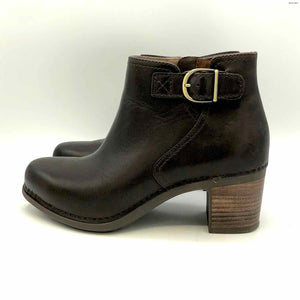 DANSKO Dk Brown Leather Upper Buckle Ankle Boot Shoe Size 6 Boots