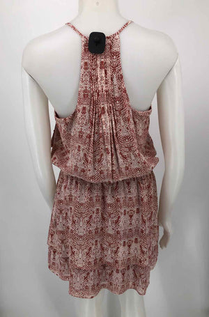 JOIE Pink White Multi Silk Print Sleeveless Size MEDIUM (M) Dress