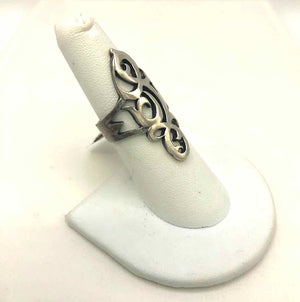 Sterling Silver Filagree SZ 6.5 Ring SS