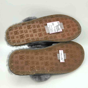 AUSTRALIA LUXE Gray Shearling & Suede Mule Slipper Shoe Size 5-1/2 Shoes