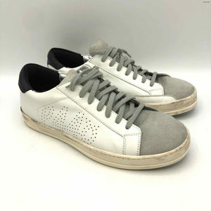 P448 White Gray & Black Leather Sneaker Shoe Size 40 US: 9-1/2 Shoes