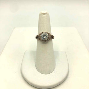 Gold Plate Sterling & CZ ss Ring sz6 - ReturnStyle