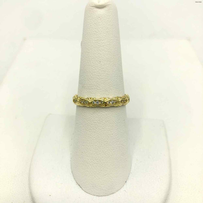 Gold Plated Sterling Silver ss Ring sz8