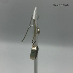 Gray Sterling Silver Druzy Oval ss Earrings