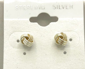 Knot Sterling Silver ss Earrings - ReturnStyle