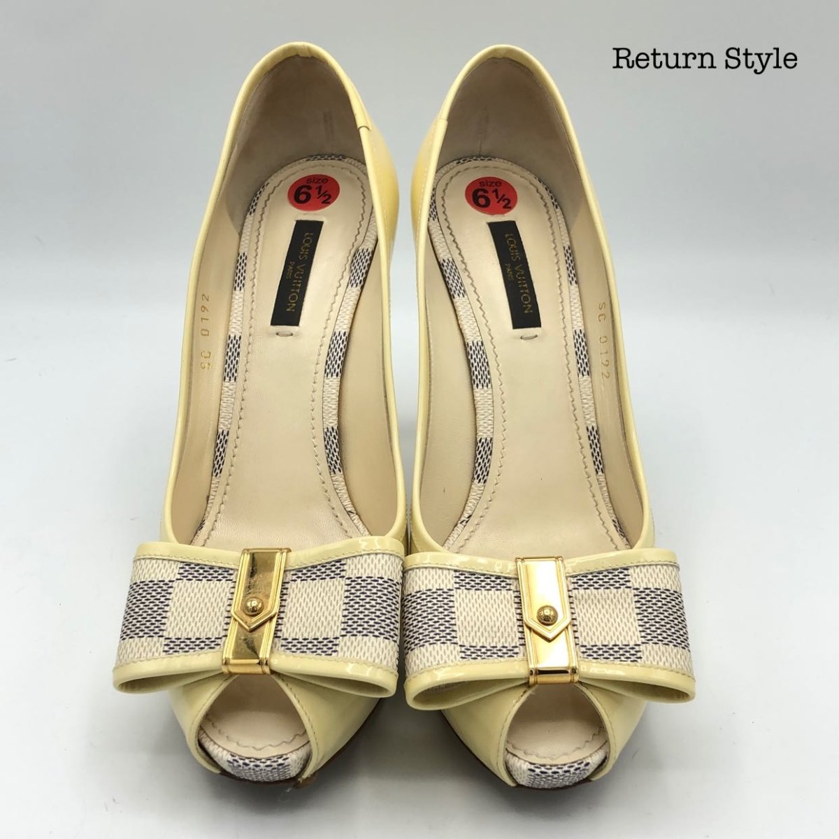 LOUIS VUITTON Ivory Gray Bow Shoe Size 36.5 US: 6.5 Shoes – ReturnStyle