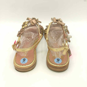 MISS ALBRIGHT Pink Gold Flowers Shoe Size 6 Shoes - ReturnStyle